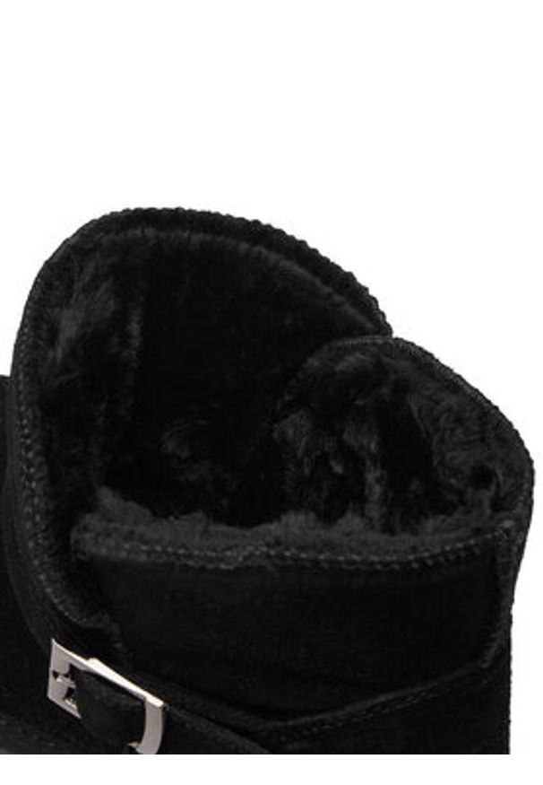 DeeZee Śniegowce MXPZ-21-BLACK SU Czarny. Kolor: czarny. Materiał: skóra, zamsz