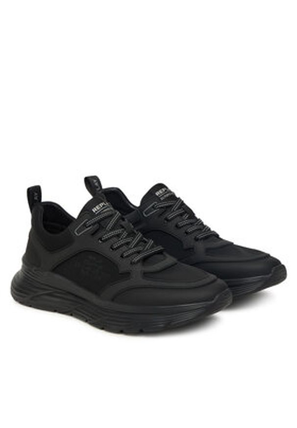 Replay - REPLAY Sneakersy GMSG8.000.C0001T Czarny. Kolor: czarny. Materiał: skóra