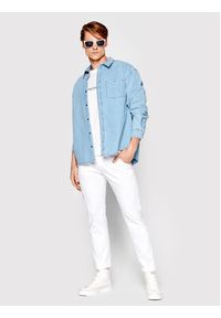 Americanos Koszula jeansowa Unisex Michigan Niebieski Oversize. Kolor: niebieski. Materiał: jeans, bawełna #7