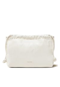 Calvin Klein Jeans Torebka Drawstring Crossbody26 LV04K3060G Écru. Materiał: skórzane