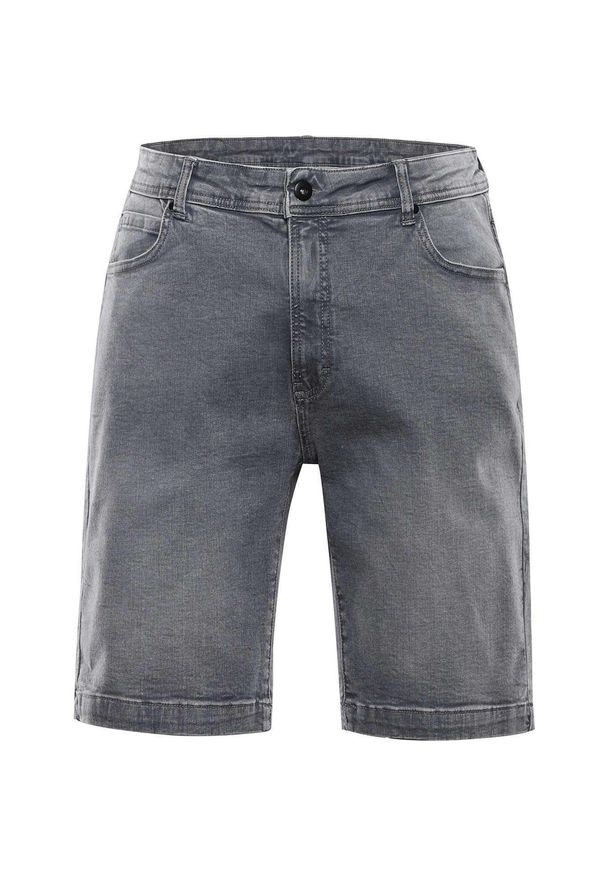 NAQI - Męskie dżinsowe spodenki Nax Fedab - Trendy i trwały design. Kolor: szary, niebieski, wielokolorowy. Długość: krótkie. Sezon: lato