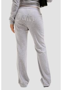 Juicy Couture - JUICY COUTURE Szare damskie spodnie dresowe Tina Trackpants, Rozmiar L. Kolor: szary. Materiał: dresówka #5