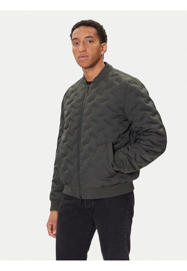 Geox Kurtka bomber Spherica M5628R T3271 F3251 Szary Regular Fit. Kolor: szary. Materiał: syntetyk