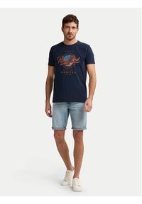 Petrol Industries T-Shirt M-1050-TSR602 Granatowy Regular Fit. Kolor: niebieski. Materiał: bawełna #4