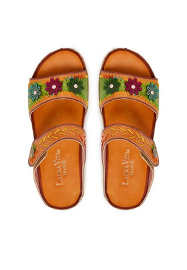 Laura Vita Klapki Dorry 13 Pomarańczowy. Kolor: pomarańczowy. Materiał: skóra