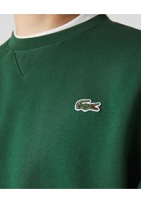 Lacoste - LACOSTE - Zielona bluza z haftowanym logo. Kolor: zielony. Materiał: bawełna. Wzór: haft #2