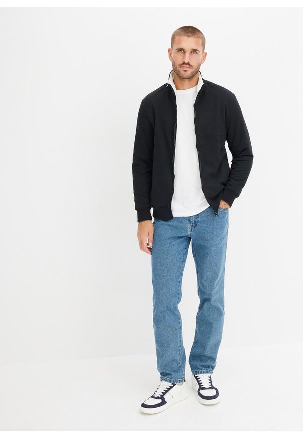 bonprix - Dżinsy ze stretchem classic fit, straight. Stan: podwyższony. Kolor: niebieski. Styl: klasyczny