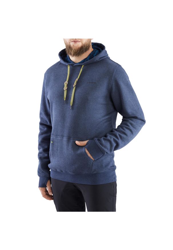 Bluza turystyczna męska Viking Laxa Bamboo z kapturem. Typ kołnierza: kaptur. Kolor: niebieski. Styl: sportowy. Sport: turystyka piesza