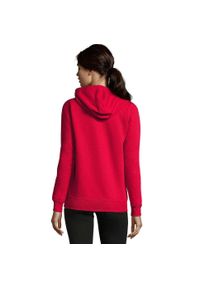 SOL'S - Damska Bluza Z Kapturem Seven Full Zip. Typ kołnierza: kaptur. Kolor: czerwony