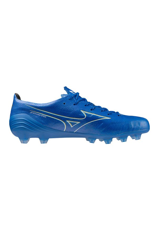 Buty piłkarskie Mizuno Alpha Japan MD. Kolor: wielokolorowy, niebieski, biały. Sport: piłka nożna