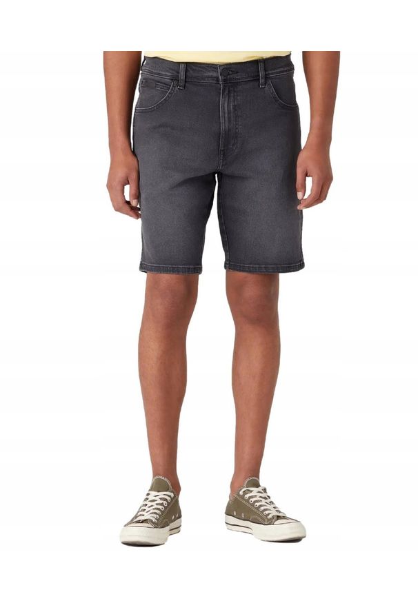 Wrangler - WRANGLER TEXAS SHORTS MĘSKI SZORTY SPODENKI ASHES W11CBY43A 112328975