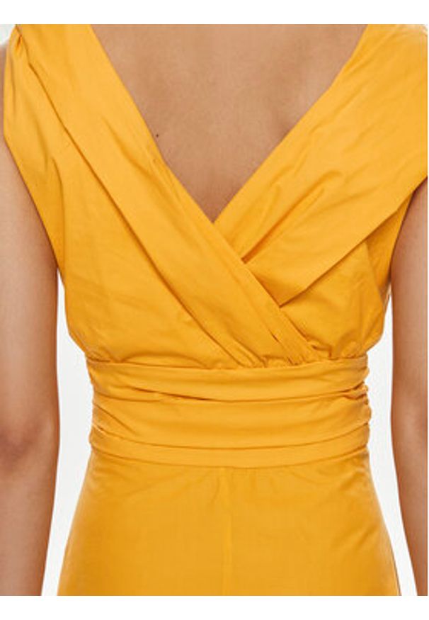 Marella Sukienka letnia Galizia 2413221212 Pomarańczowy Regular Fit. Kolor: pomarańczowy. Materiał: bawełna. Sezon: lato