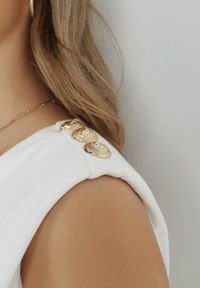 Born2be - Biały Kombinezon z Kopertowym Dekoltem i Wiązaniem w Talii Vannessa. Kolekcja: dla wysokich. Kolor: biały. Materiał: materiał, prążkowany. Długość: długie #2