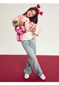 Sinsay - Jeansy straight z efektem sprania - niebieski. Kolor: niebieski #1