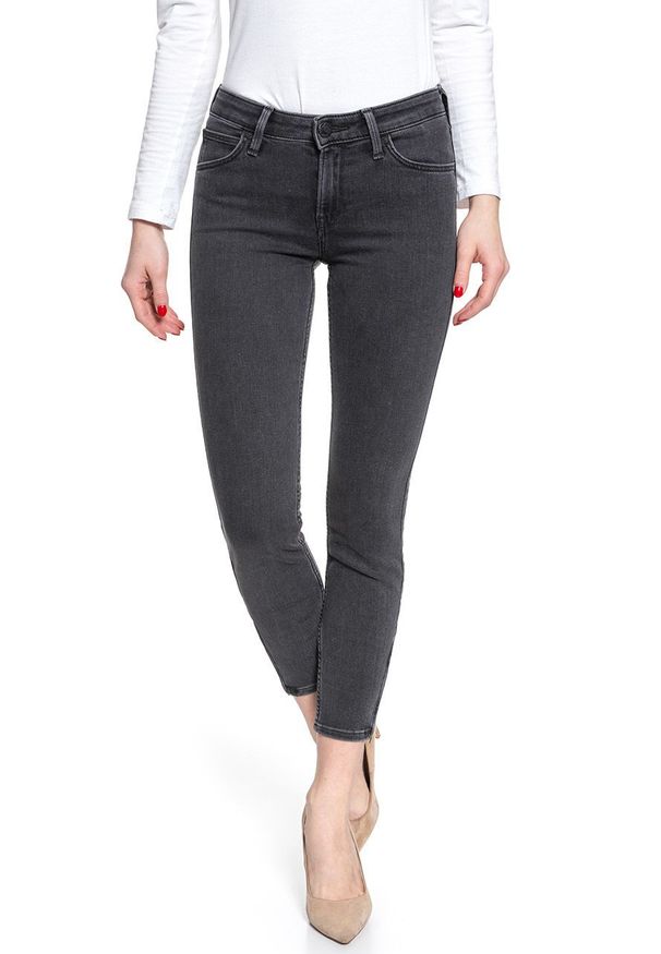 Lee - SPODNIE DAMSKIE LEE SCARLETT CROPPED CONCRETE GREY L30CYGCM 112106405