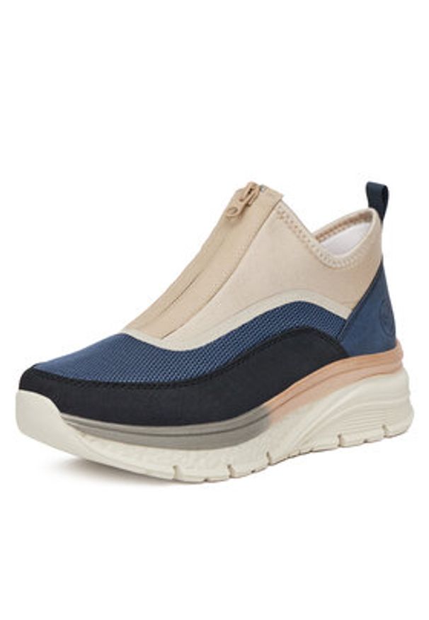 Rieker Sneakersy 48053-14 Granatowy. Kolor: niebieski. Materiał: materiał