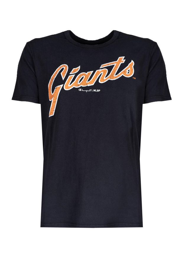 Champion T-Shirt "Giants" | 213338 | Mężczyzna | Czarny. Okazja: na co dzień. Kolor: czarny. Materiał: bawełna. Wzór: aplikacja, nadruk. Styl: casual