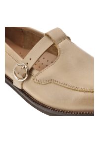 Brązowe Półbuty Armodo Płaskie Obuwie Damskie. Okazja: na co dzień. Zapięcie: klamry. Kolor: brązowy. Materiał: skóra. Obcas: na obcasie. Styl: casual. Wysokość obcasa: niski #7