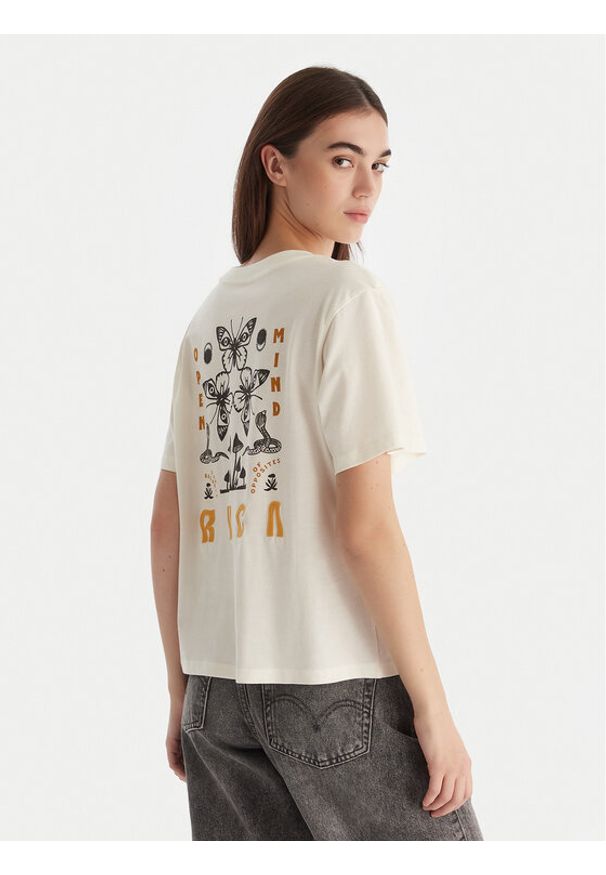 RVCA T-Shirt EVJZT00164 Biały Reglan Fit. Kolor: biały. Materiał: bawełna