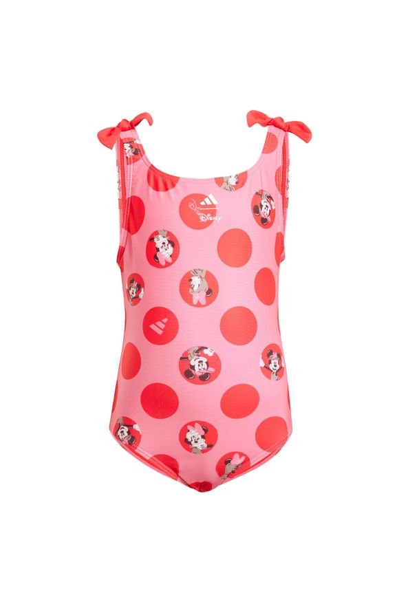 Strój Do Pływania Adidas X Disney Minnie Mouse. Kolor: czerwony, różowy, biały, wielokolorowy. Materiał: materiał. Wzór: motyw z bajki