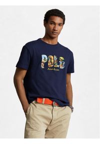Polo Ralph Lauren T-Shirt 710934738001 Granatowy Classic Fit. Typ kołnierza: polo. Kolor: niebieski. Materiał: bawełna