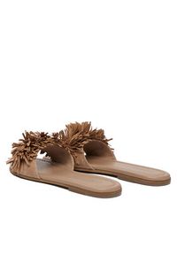 Inuikii Klapki Fringes Flower 1014.003.0031.250 Beżowy ciemny. Kolor: beżowy. Materiał: skóra, zamsz #4