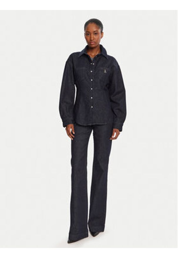 Patrizia Pepe Koszula jeansowa 8C0795/D113-CA74 Granatowy Regular Fit. Kolor: niebieski. Materiał: jeans