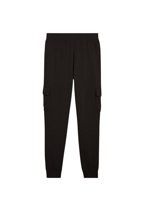 Puma - Spodnie Męskie Essentials Logo Cargo. Kolor: czarny. Materiał: dresówka
