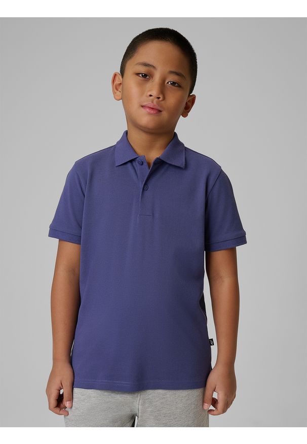 4f - 4F Koszulka polo regular chłopięca - granatowa 140 (9-10 lat). Okazja: na uczelnię, na co dzień. Typ kołnierza: polo. Kolor: niebieski. Materiał: materiał, dzianina. Sezon: lato. Styl: klasyczny, casual