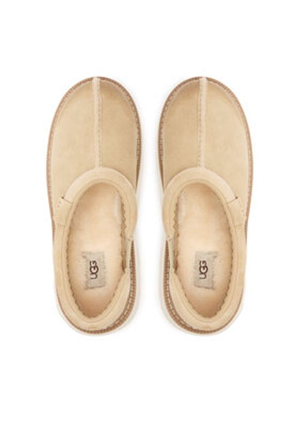 Ugg Kapcie M Tasman Lug 1166913 Beżowy. Kolor: beżowy. Materiał: skóra