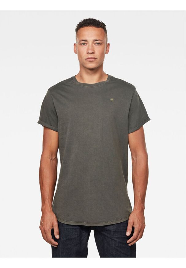 G-Star RAW - G-Star Raw T-Shirt D16396-2653-B575 Szary Regular Fit. Kolor: szary. Materiał: bawełna