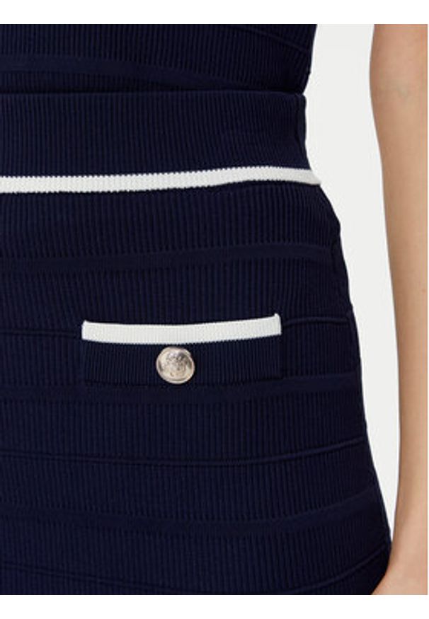 Guess Spódnica mini 5RGD00 5640Z Granatowy Regular Fit. Kolor: niebieski. Materiał: syntetyk
