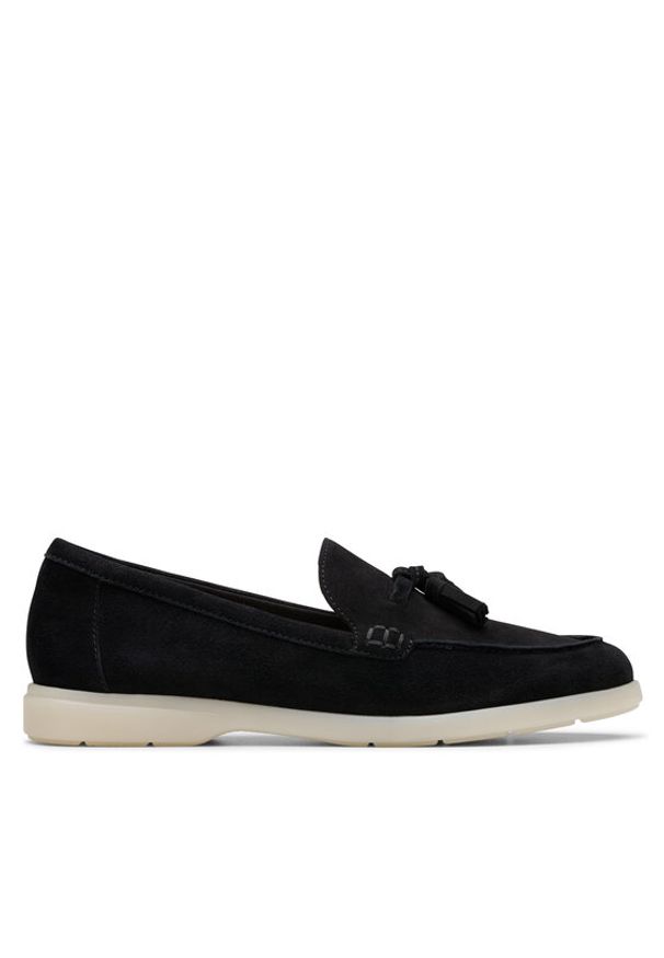 Clarks Mokasyny Narini Edge 26181450 Czarny. Kolor: czarny. Materiał: skóra, zamsz