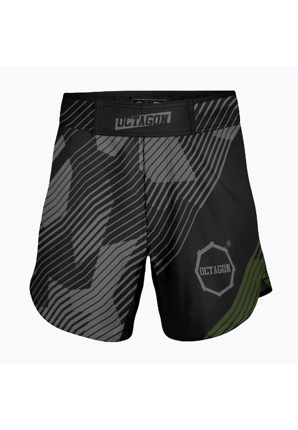 OCTAGON - Spodenki treningowe męskie Octagon Broken Line MMA. Kolor: czarny