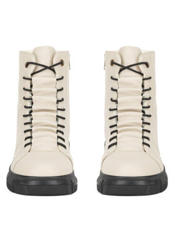 Rieker Botki X3428-60 Beżowy. Kolor: beżowy. Materiał: materiał