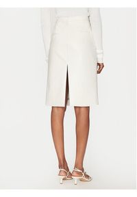 BARDOT Spódnica z imitacji skóry 59679SB1 Biały Regular Fit. Kolor: biały. Materiał: skóra