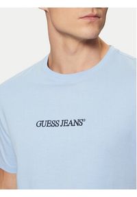 Guess Jeans T-Shirt M4YI52 K8HM0 Niebieski Slim Fit. Kolor: niebieski. Materiał: bawełna #3