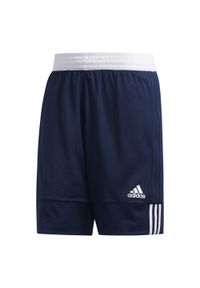 Adidas - Krótkie spodenki adidas 3G Speed Reversible. Kolor: biały, wielokolorowy, niebieski. Materiał: poliester. Długość: krótkie