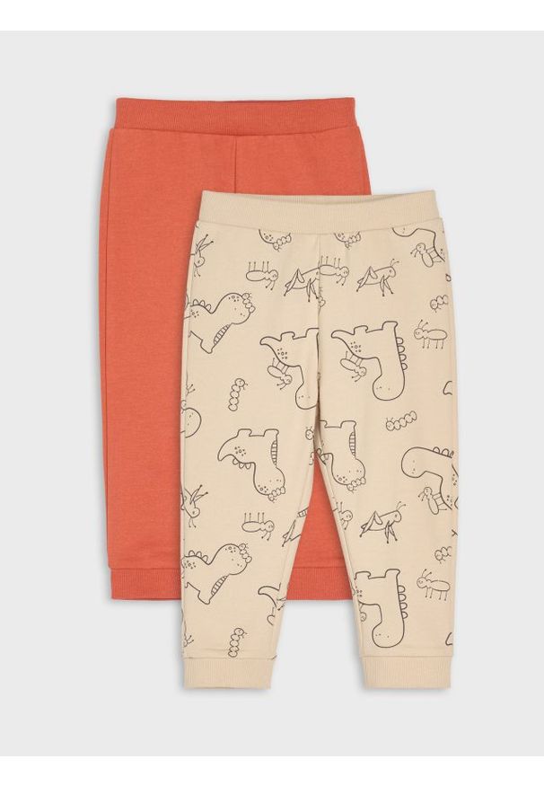 Sinsay - Spodnie jogger 2 pack - czerwony. Kolor: czerwony