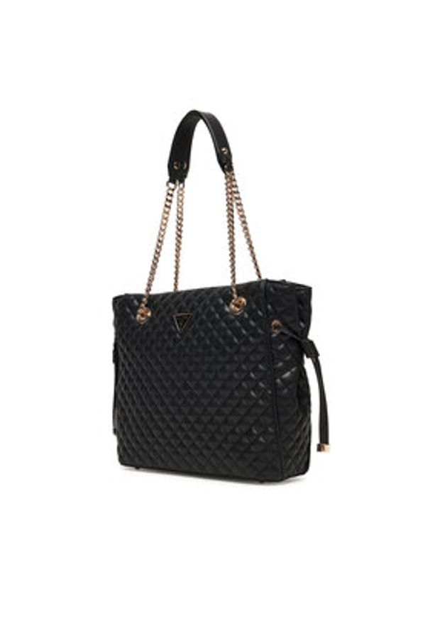 Guess Torebka Everlee HWQG86 79220 Czarny. Kolor: czarny. Materiał: skórzane