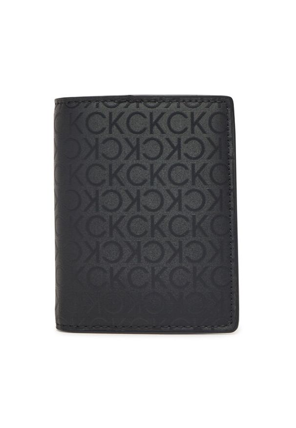Calvin Klein Portfel męski Ck Sleek Bifold 7Cc W/Coin K50K512866 Czarny. Kolor: czarny. Materiał: materiał