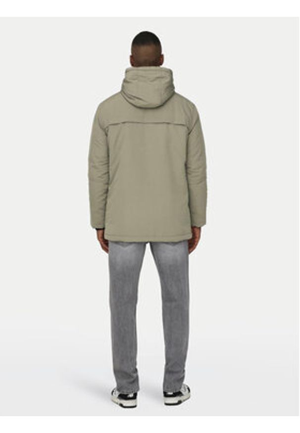 Only & Sons Parka Jayden 22022654 Beżowy Regular Fit. Kolor: beżowy. Materiał: syntetyk