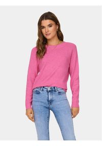 only - ONLY Sweter Rica 15204279 Różowy Regular Fit. Kolor: różowy. Materiał: syntetyk