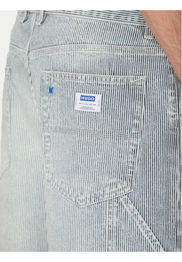 Hugo - HUGO Szorty jeansowe 50534609 Błękitny Regular Fit. Kolor: niebieski. Materiał: bawełna