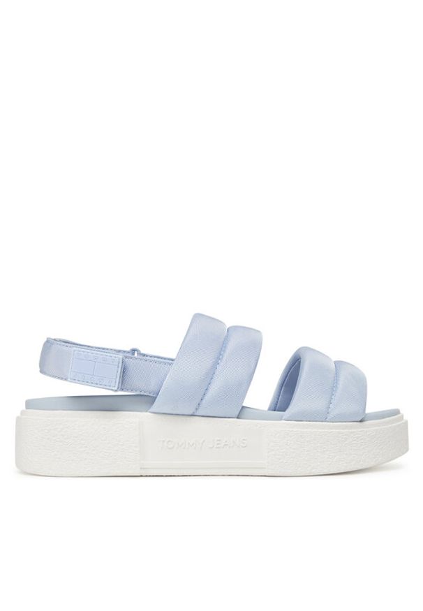 Tommy Jeans Sandały Tjw Flatform Sandal EN0EN02802 Błękitny. Kolor: niebieski. Materiał: materiał