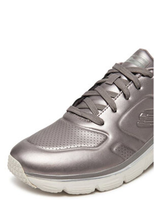 skechers - Skechers Sneakersy FASHION FIT - GLOW UP 149749 PEW Srebrny. Kolor: srebrny. Materiał: syntetyk, materiał