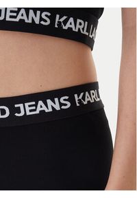 Karl Lagerfeld Jeans Legginsy B1W10091 Czarny Regular Fit. Kolor: czarny. Materiał: wiskoza #3