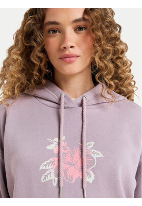 Roxy Bluza Perfect Place Brushed ERJFT05032 Fioletowy Regular Fit. Kolor: fioletowy. Materiał: bawełna