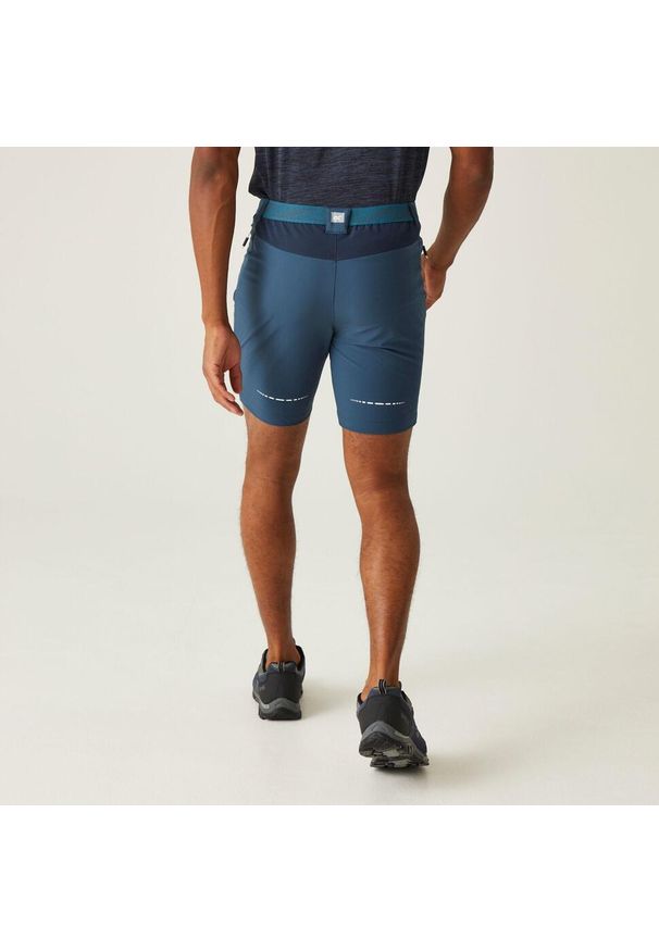 Regatta - Spodenki Mountain Shorts II. Kolor: niebieski. Materiał: poliamid, materiał, elastan