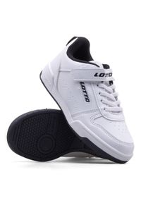 Buty sportowe dziecięce LOTTO TOCO BC K sneakersy. Kolor: biały. Materiał: syntetyk, materiał